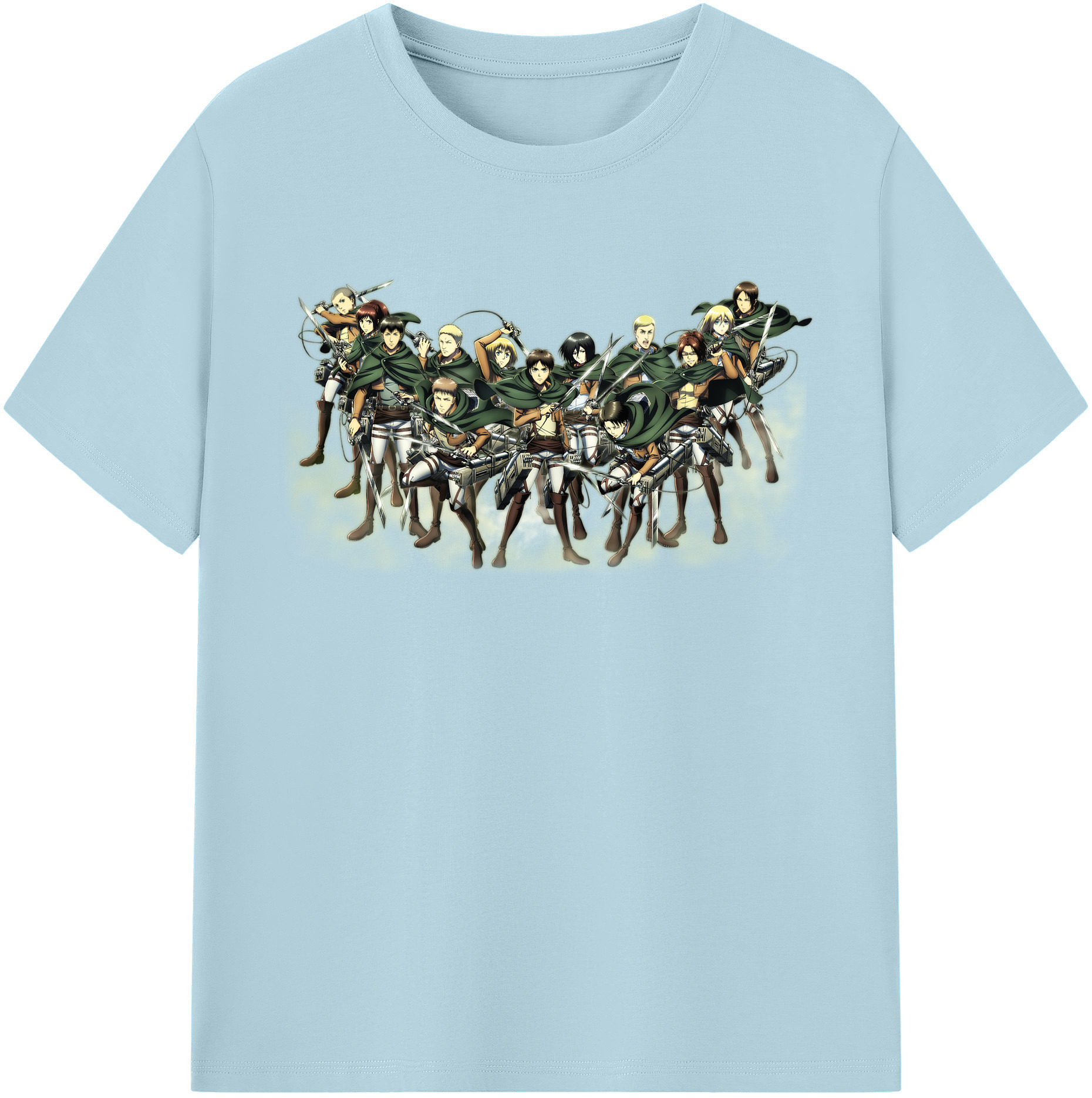 （画像用） 進撃の巨人 Attack on Titan 綿100％半袖Tシャツ（フロントプリント）